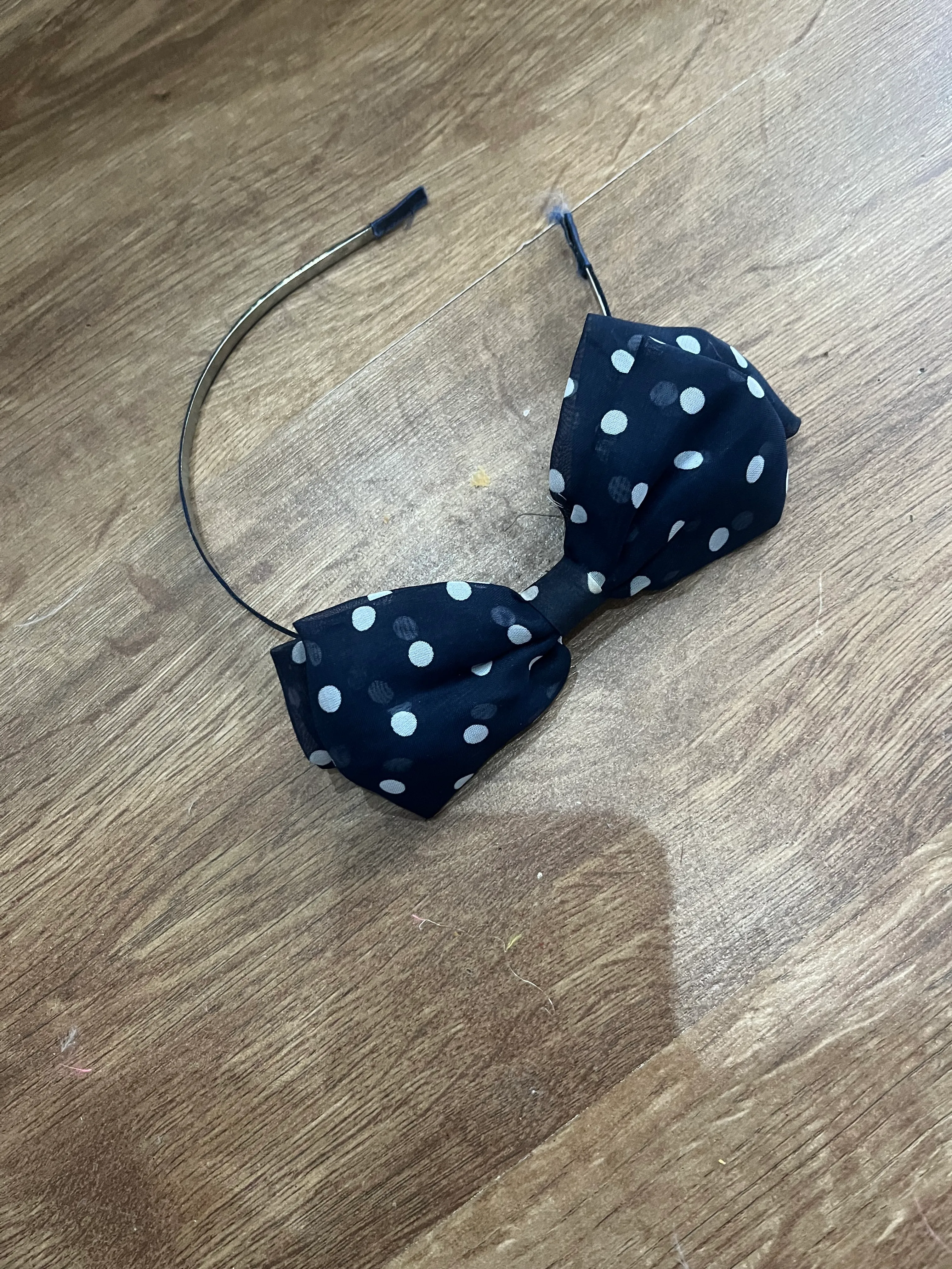 Headband- Navy Dot
