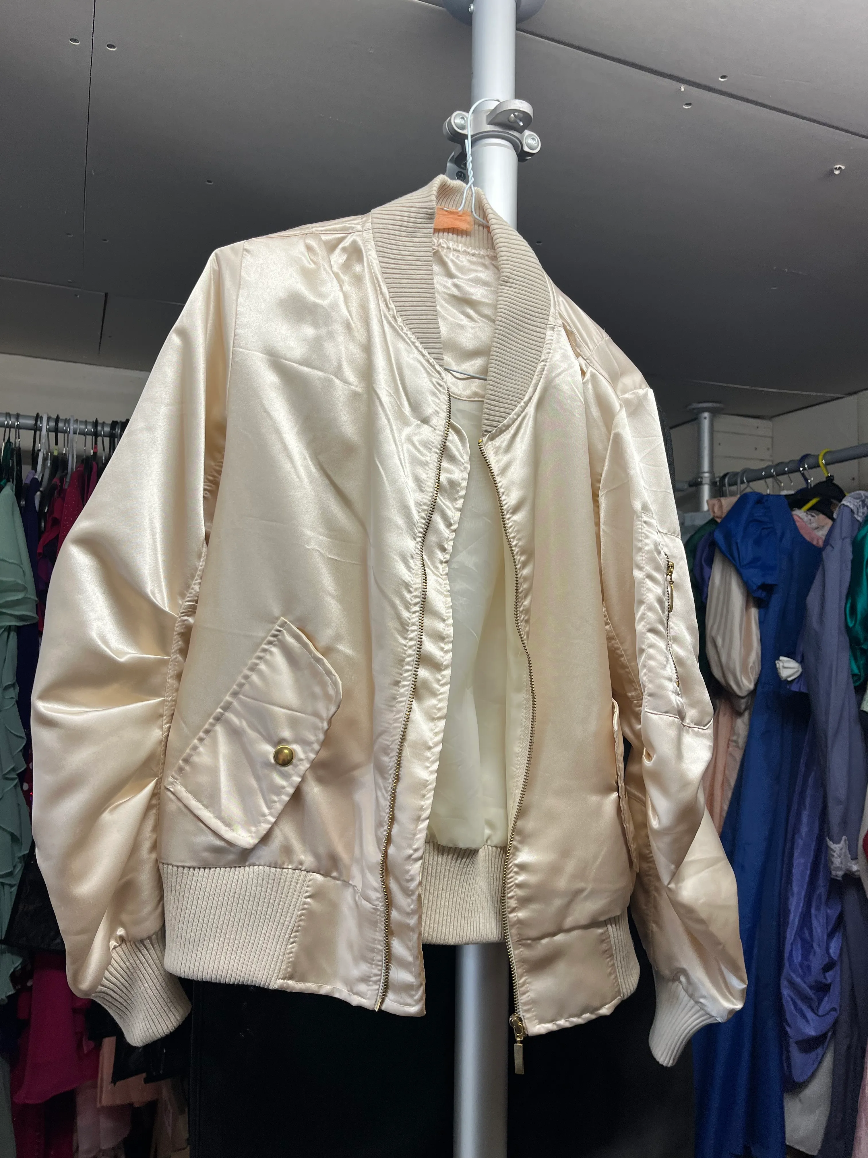 Jacket- Cream Bomber Jacket