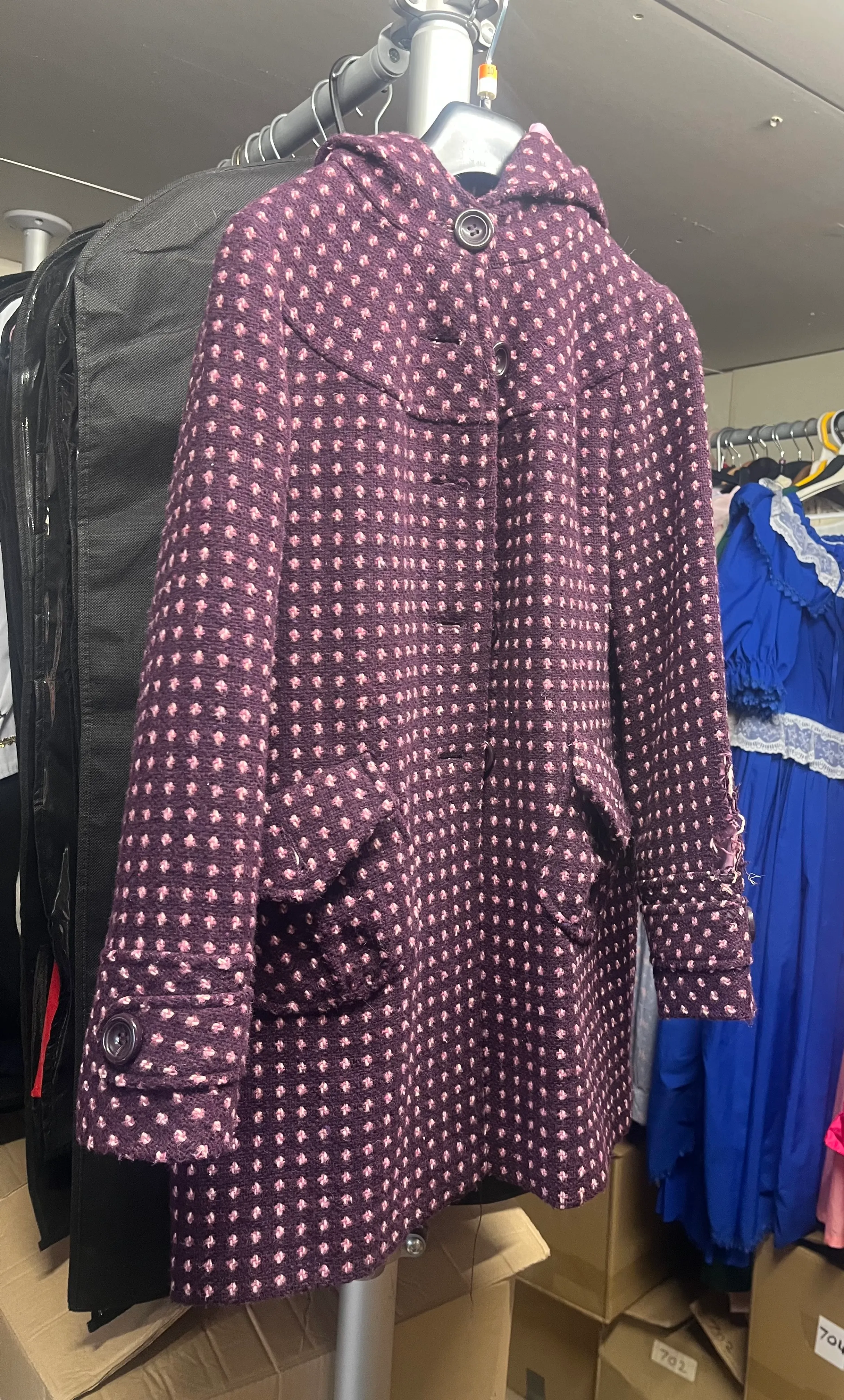 Jacket- Purple Button Coat