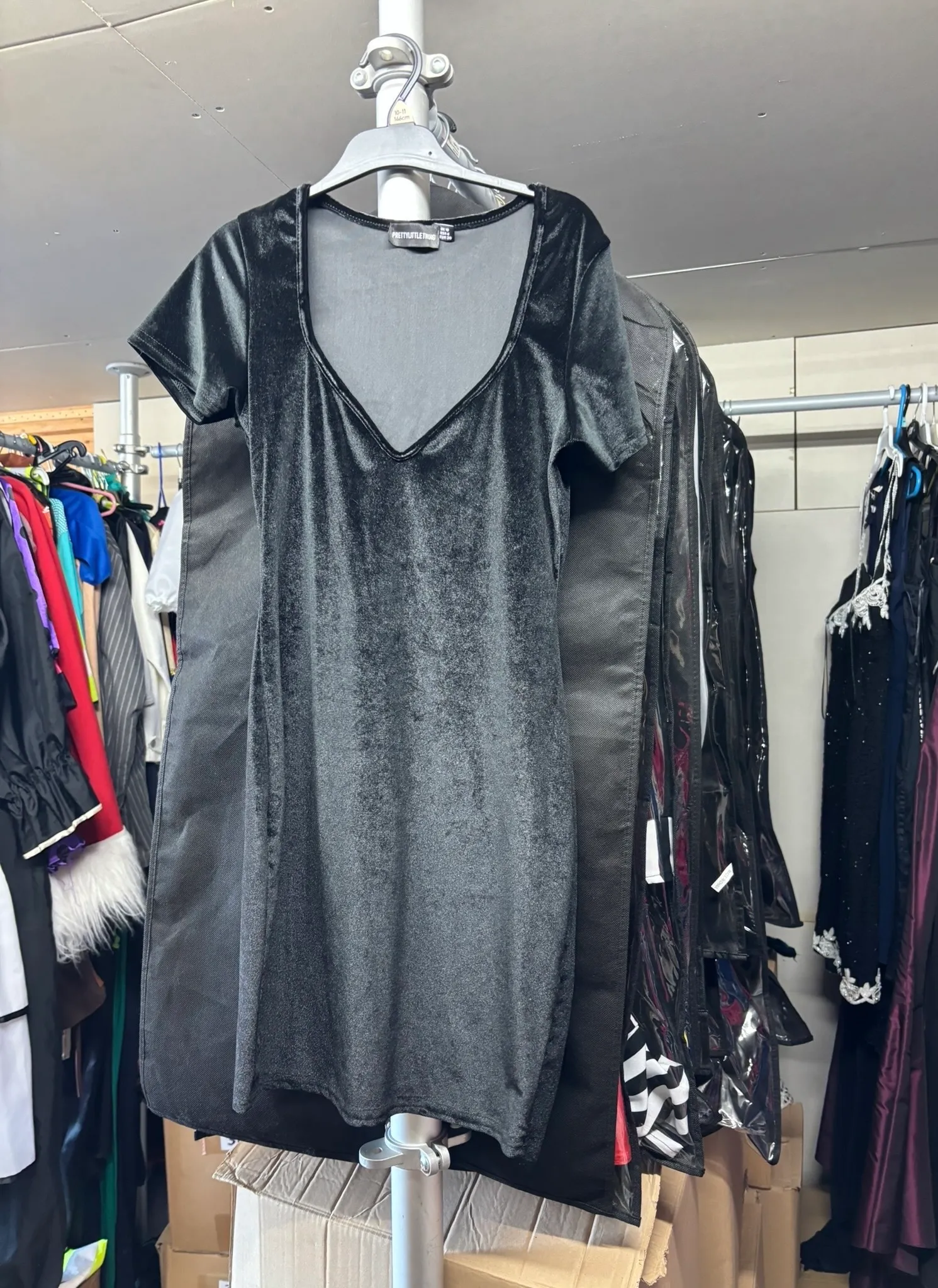 Dress- black Velour