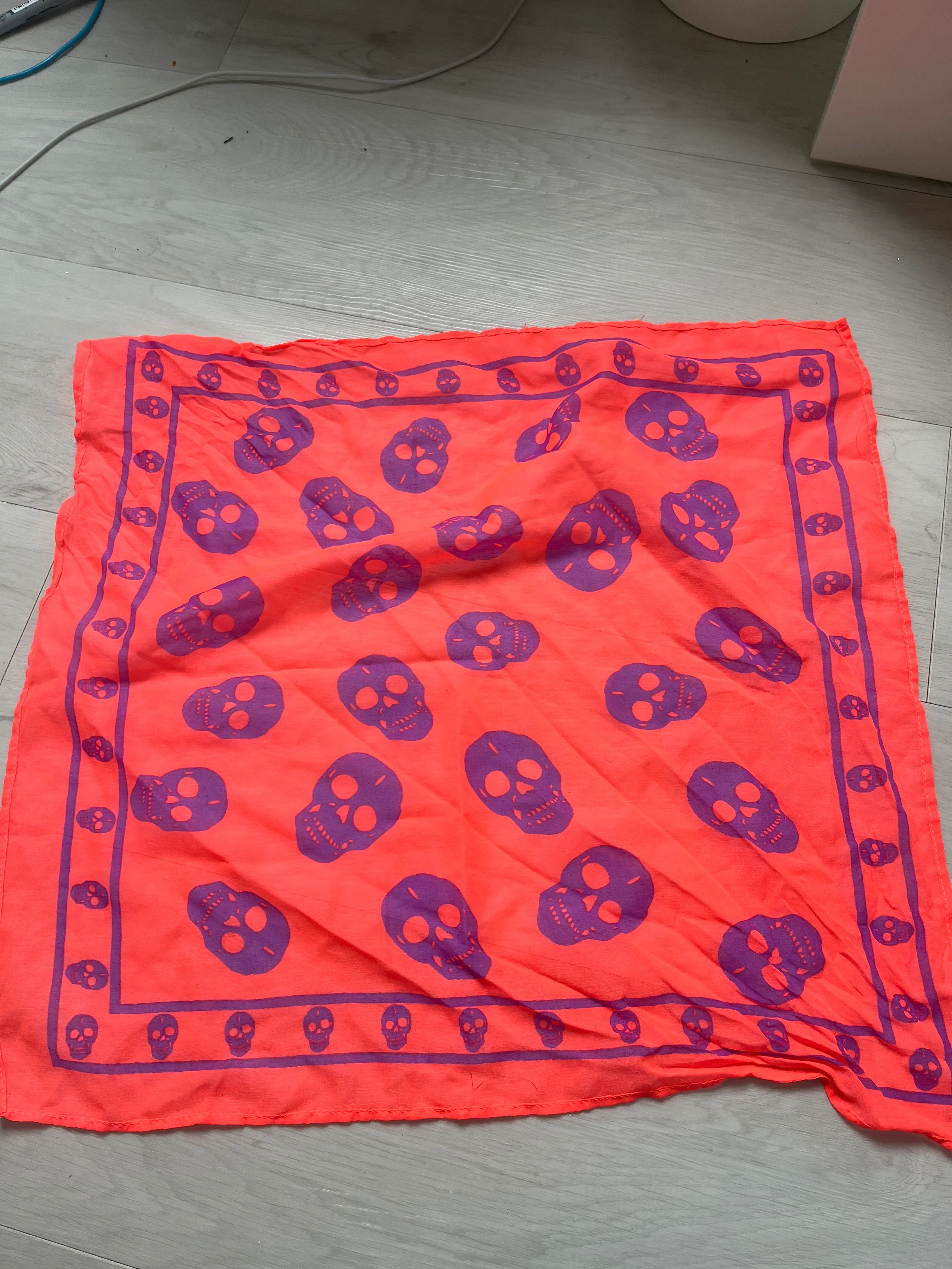 Neck Scarf- Pink and Purple Skull