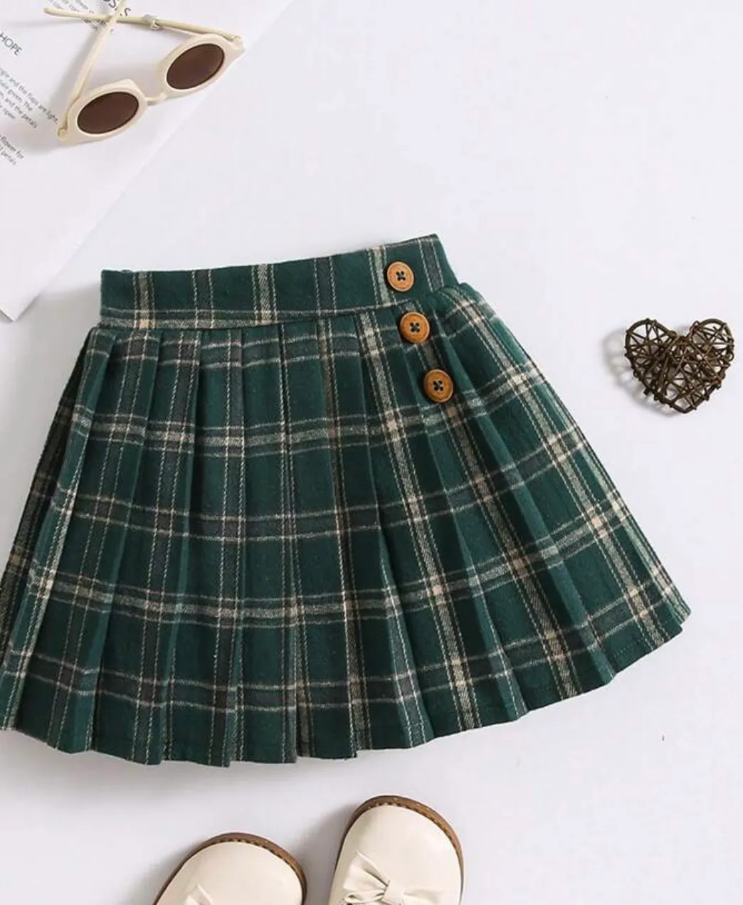 Skirt- Green checked