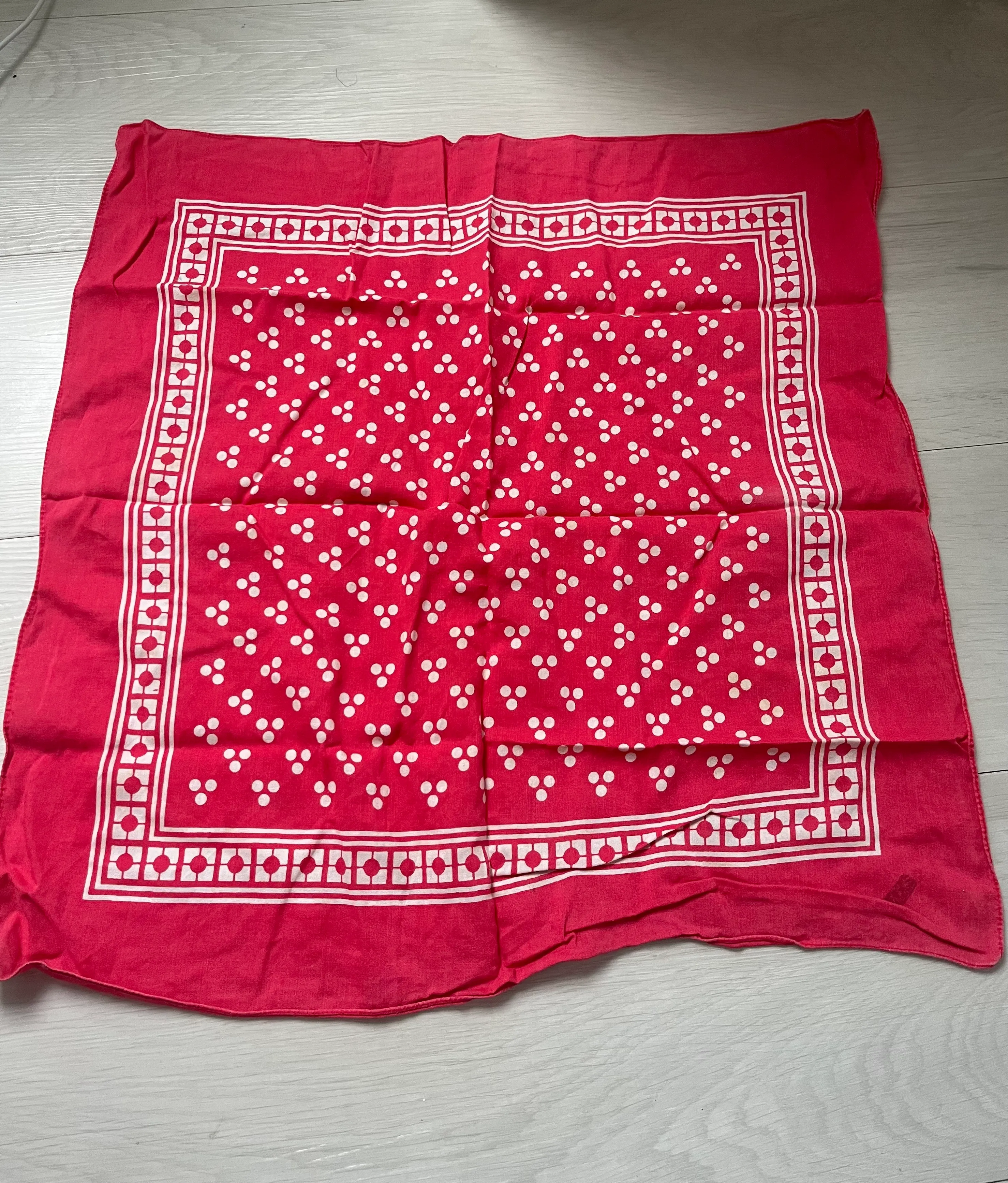Neck Scarf- Light Red Patterned