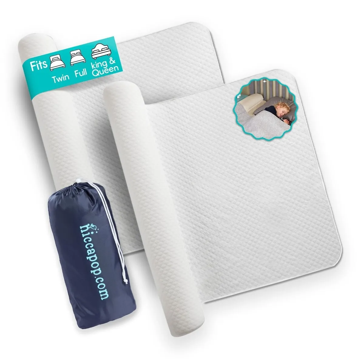 2-Pack Inflatable Bed Rail for Toddlers