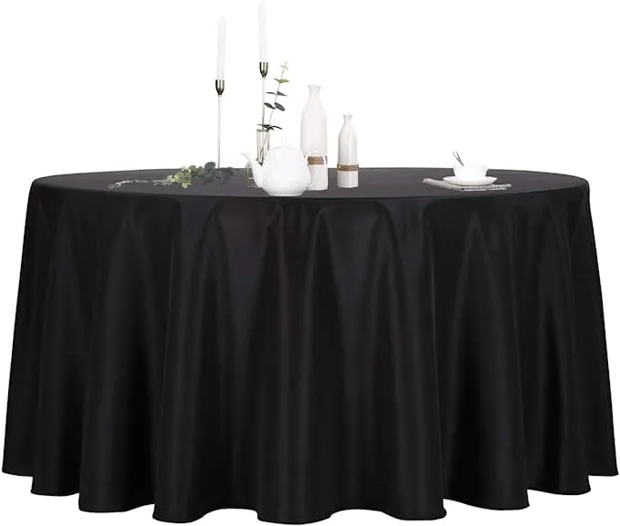 Black Round Tablecloths - 90"