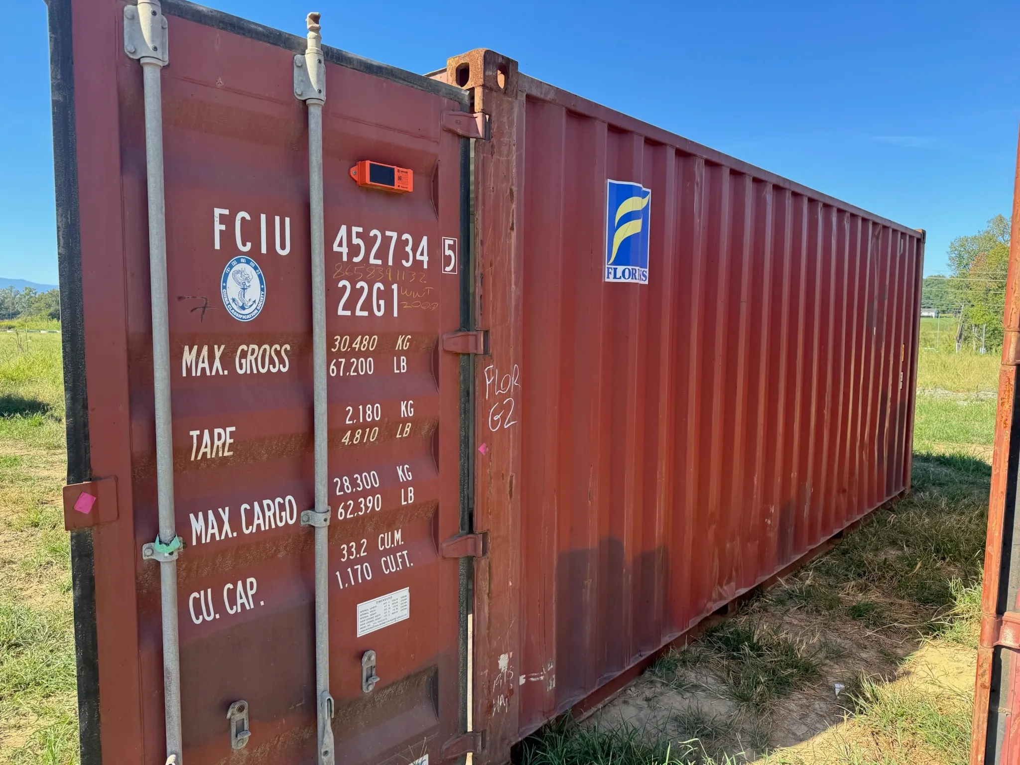 SOLD 20ft Wind and Water Tight Fciu4527345