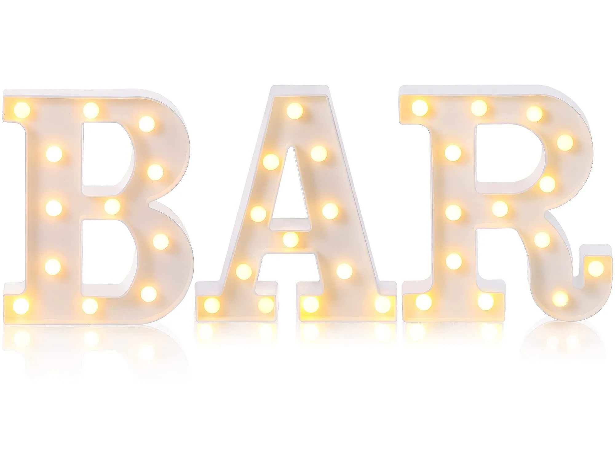 BAR MARQUEE SIGN WHITE