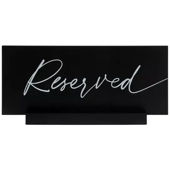 Black Reserved Sign