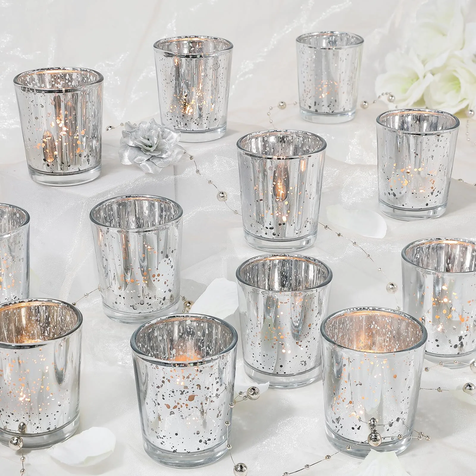Silver Speckled Votives