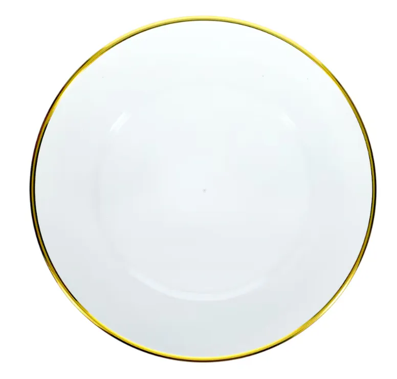 Gold Rimmed Clear Charger