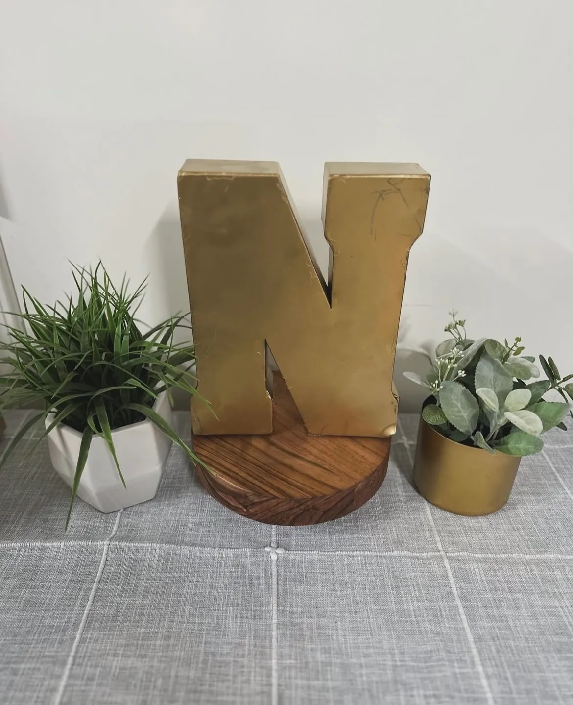 "N" Metal Letter
