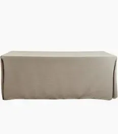 90x156 Beige Polyester Linen floor length (8ft table)