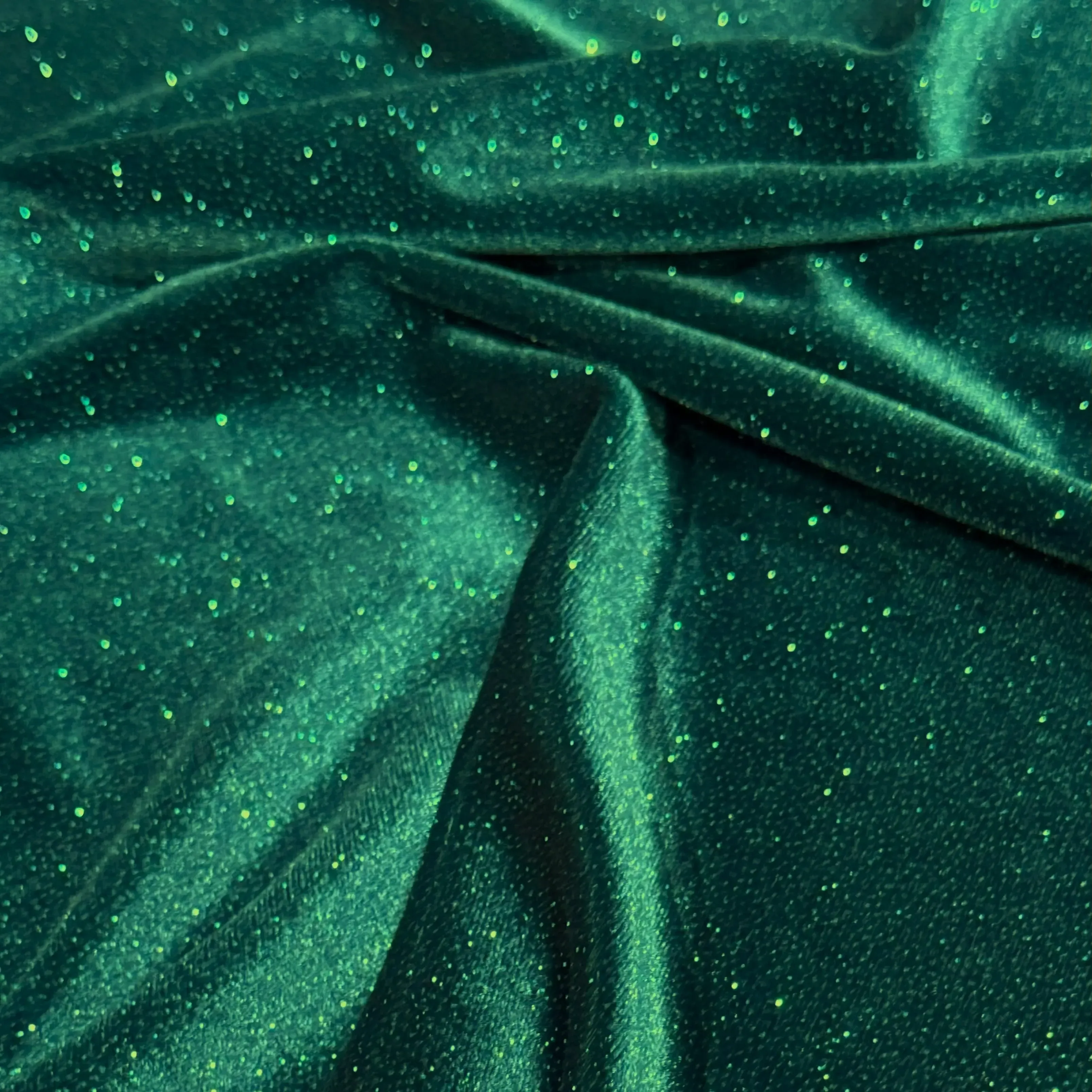 Forest Green Chiffon Shimmer Runner