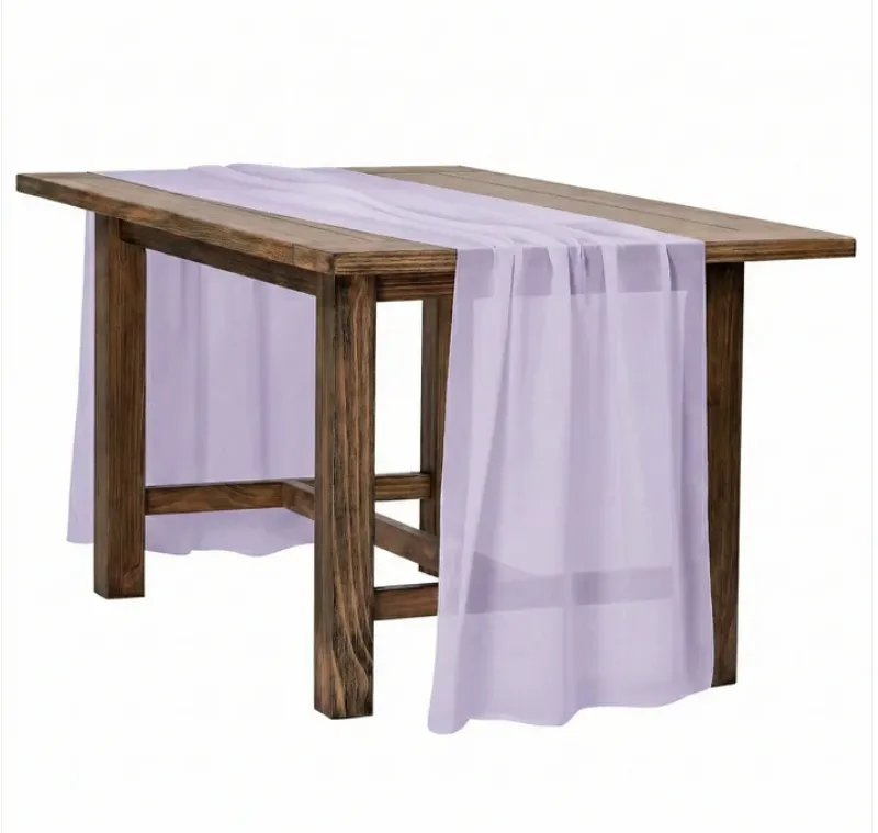 Chiffon Lavender Lilac Table Runners