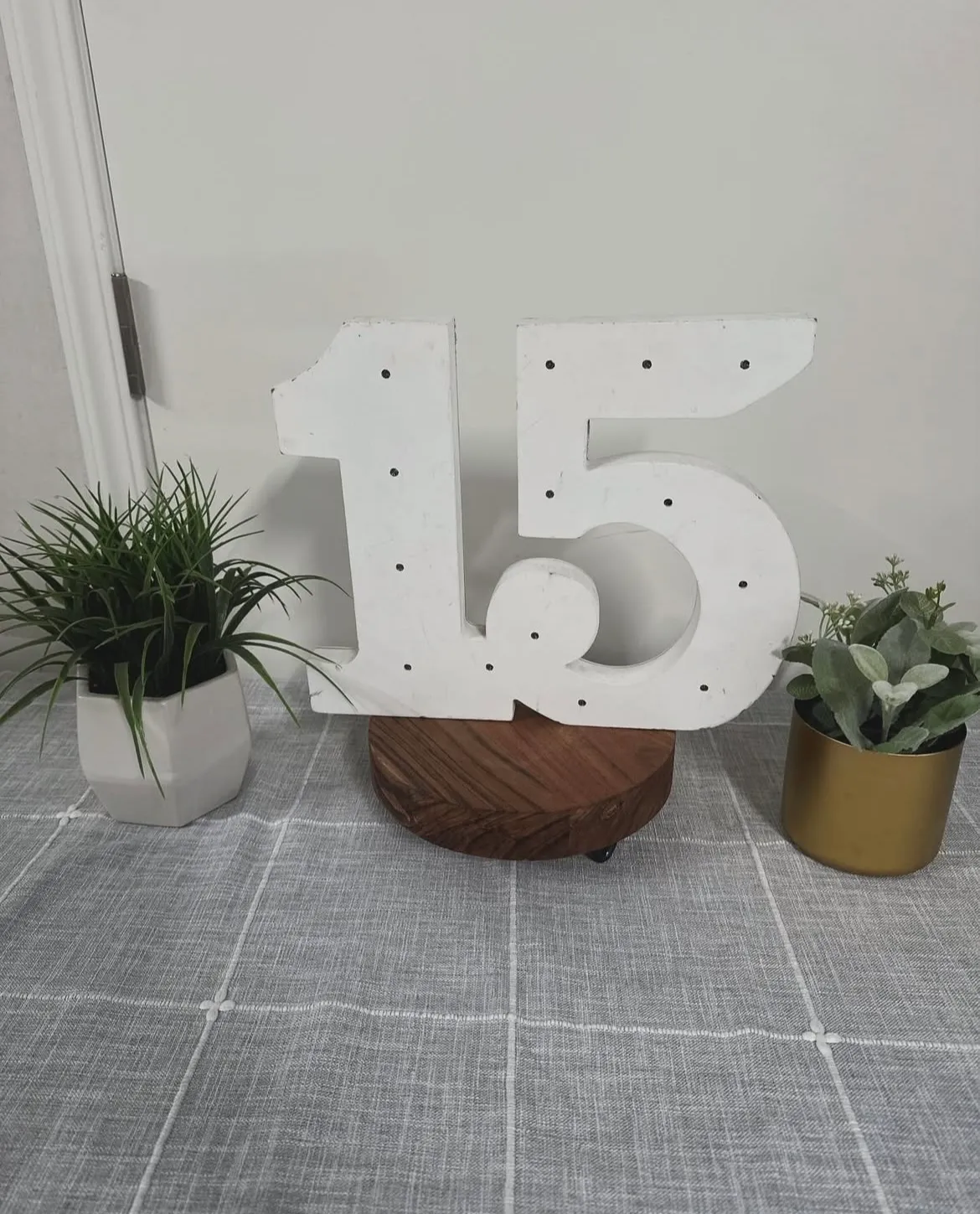 "15" Metal Number