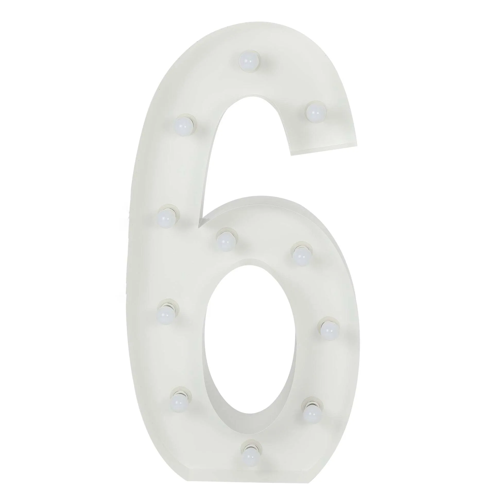 "6" Marquee Number