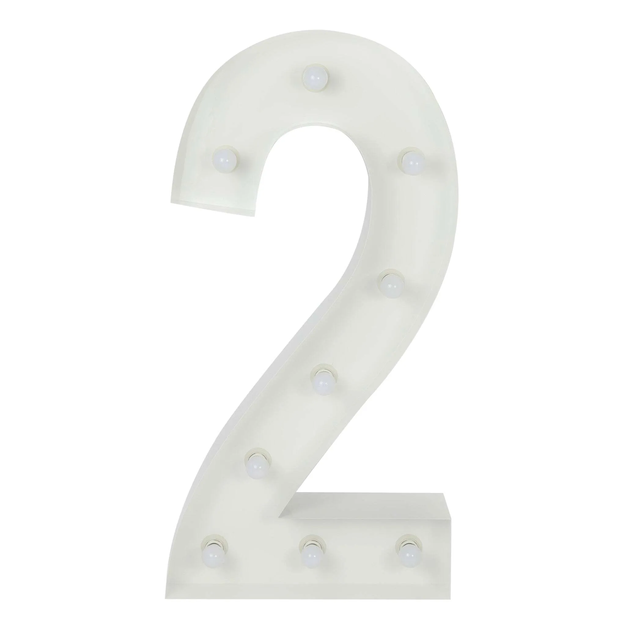 "2" Marquee Number