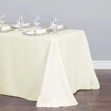 90x156in Ivory Rectangular Table Linens