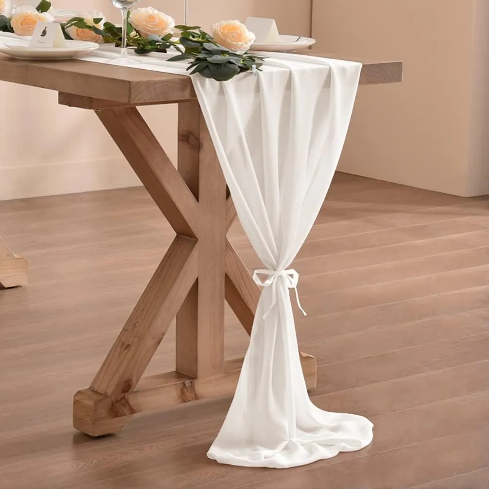 Ivory Chiffon Runner