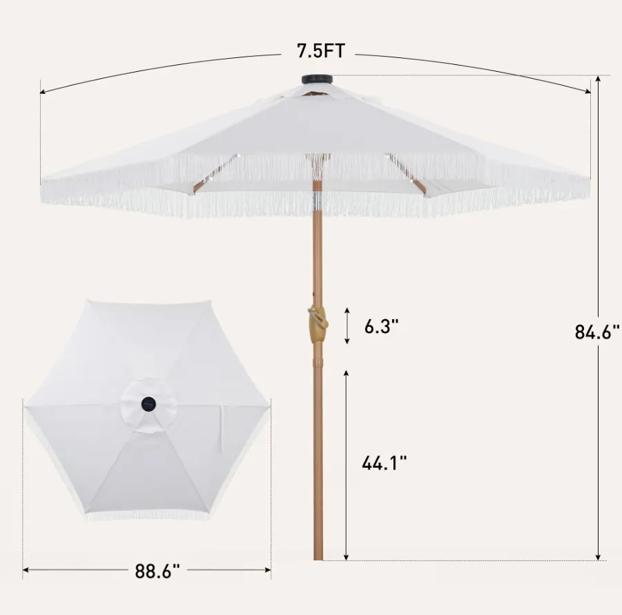 Umbrella Market Sand W Tilt