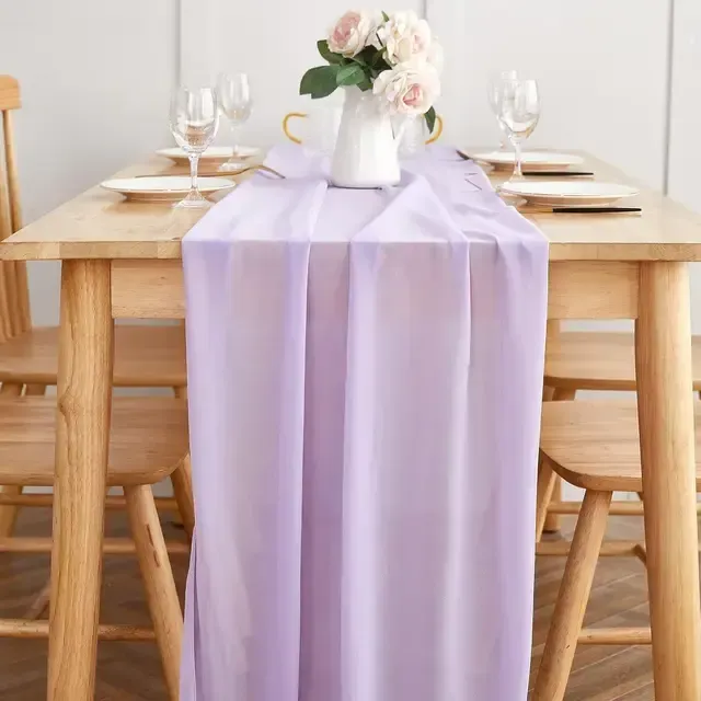 Chiffon Lilac Table Runners