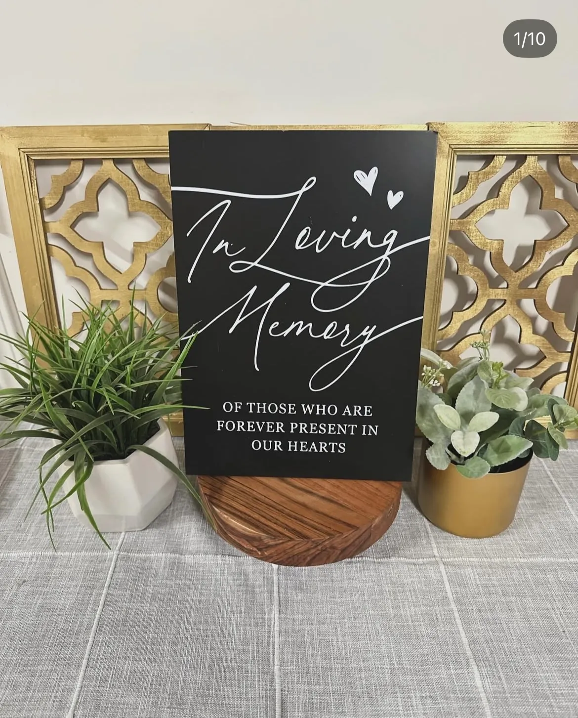 "In Loving Memory" Sign 