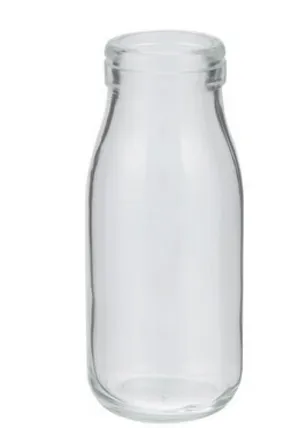Clear Glass Tall Milk Vase