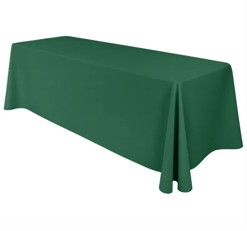 90"x156" Rectangular Premium Polyester Tablecloth - Forest Green