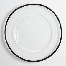 Black Rim Charger Plate