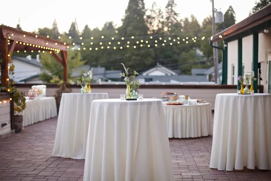 White Floor Length Cocktail Linen