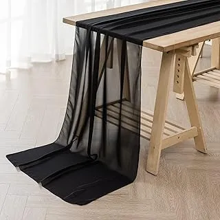 Black Chiffon Runner