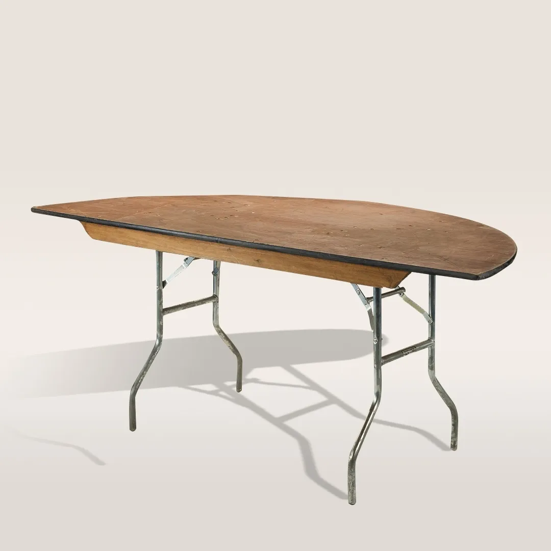 Half Wood Round Table