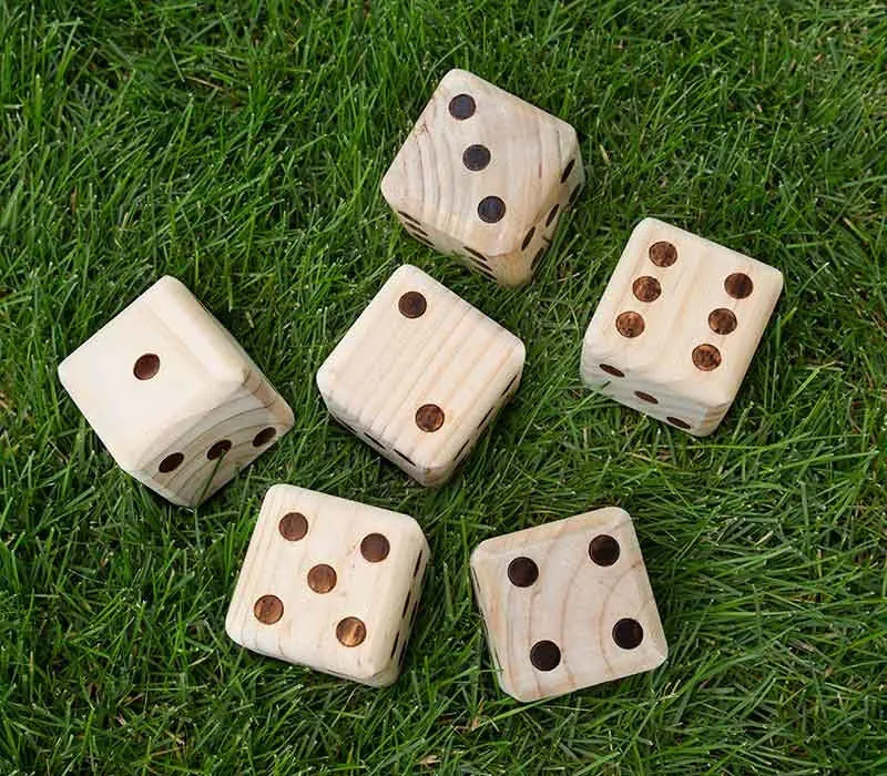 Giant Wooden Lawn Dice