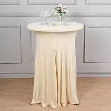 Beige Floor Length Cocktail Linen