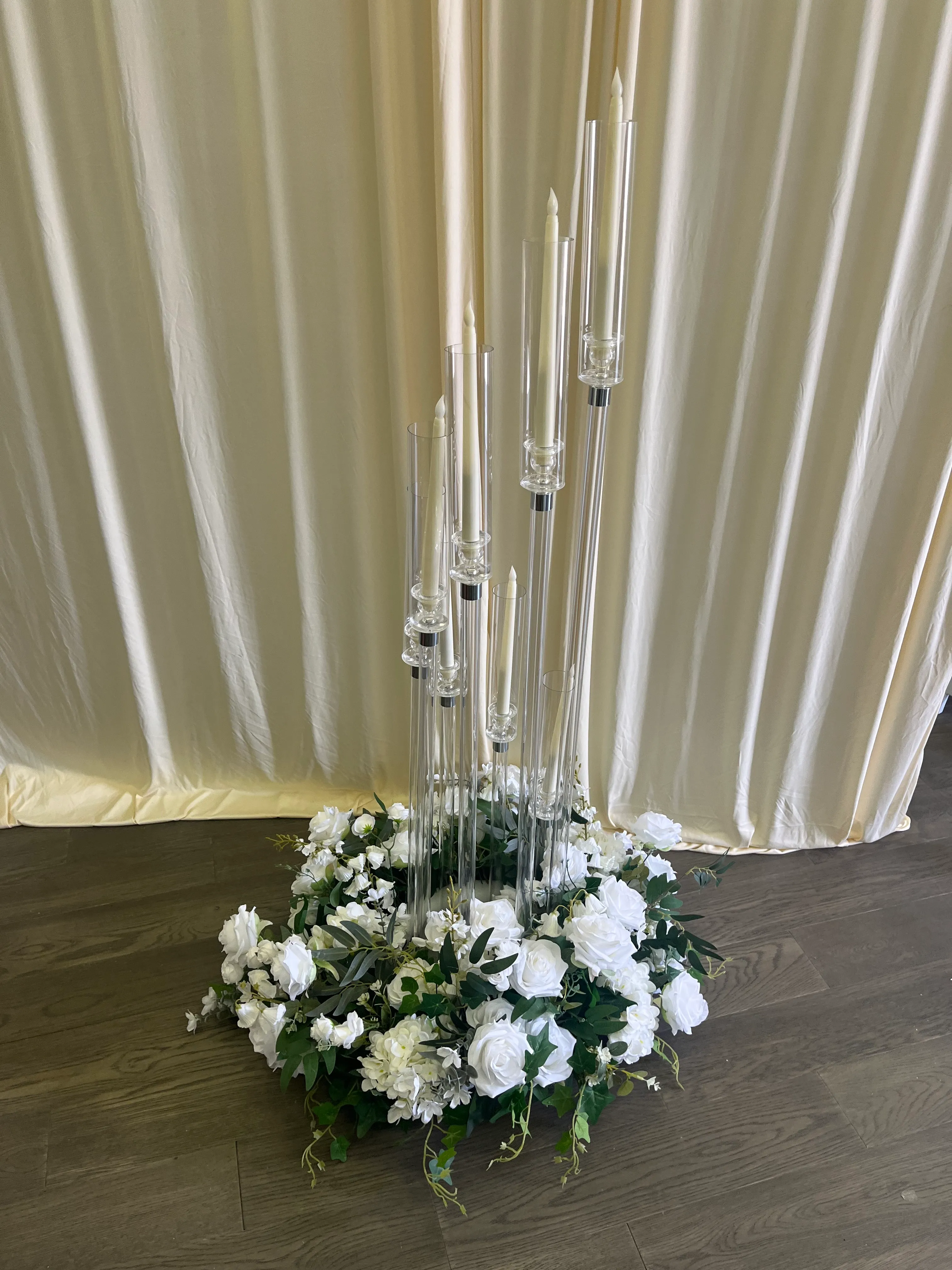 The Allison Clear Circle Candelabra Flower Collection 