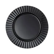 Black Fluted Charger