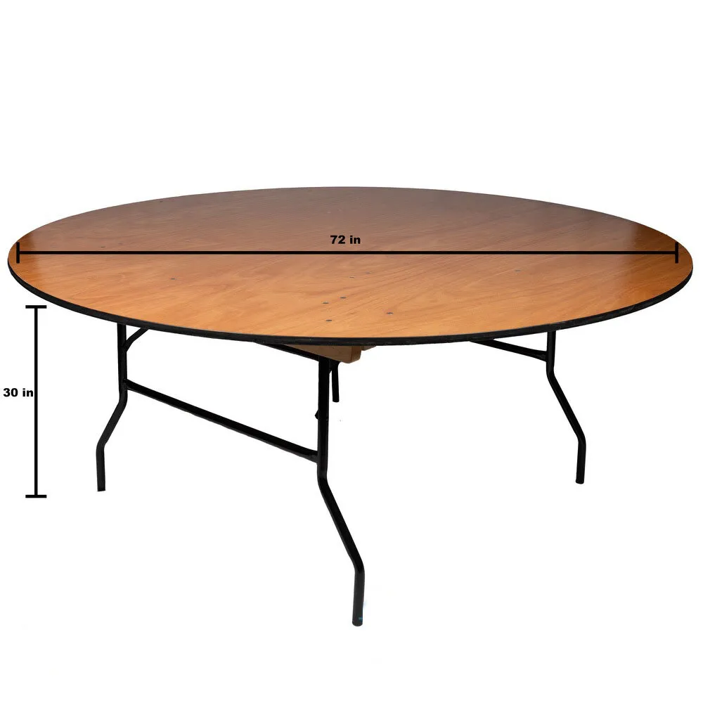 72in Wood Round Tables