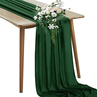 Forest Green Chiffon Runner