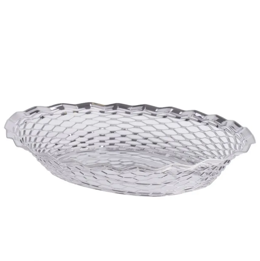 Oblong Stainless Steel Bread Basket