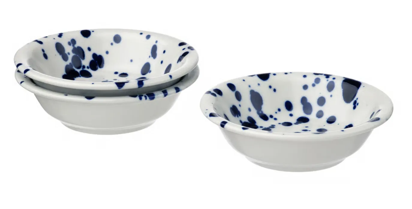 Small Blue Patterend Dip Pot 11cm