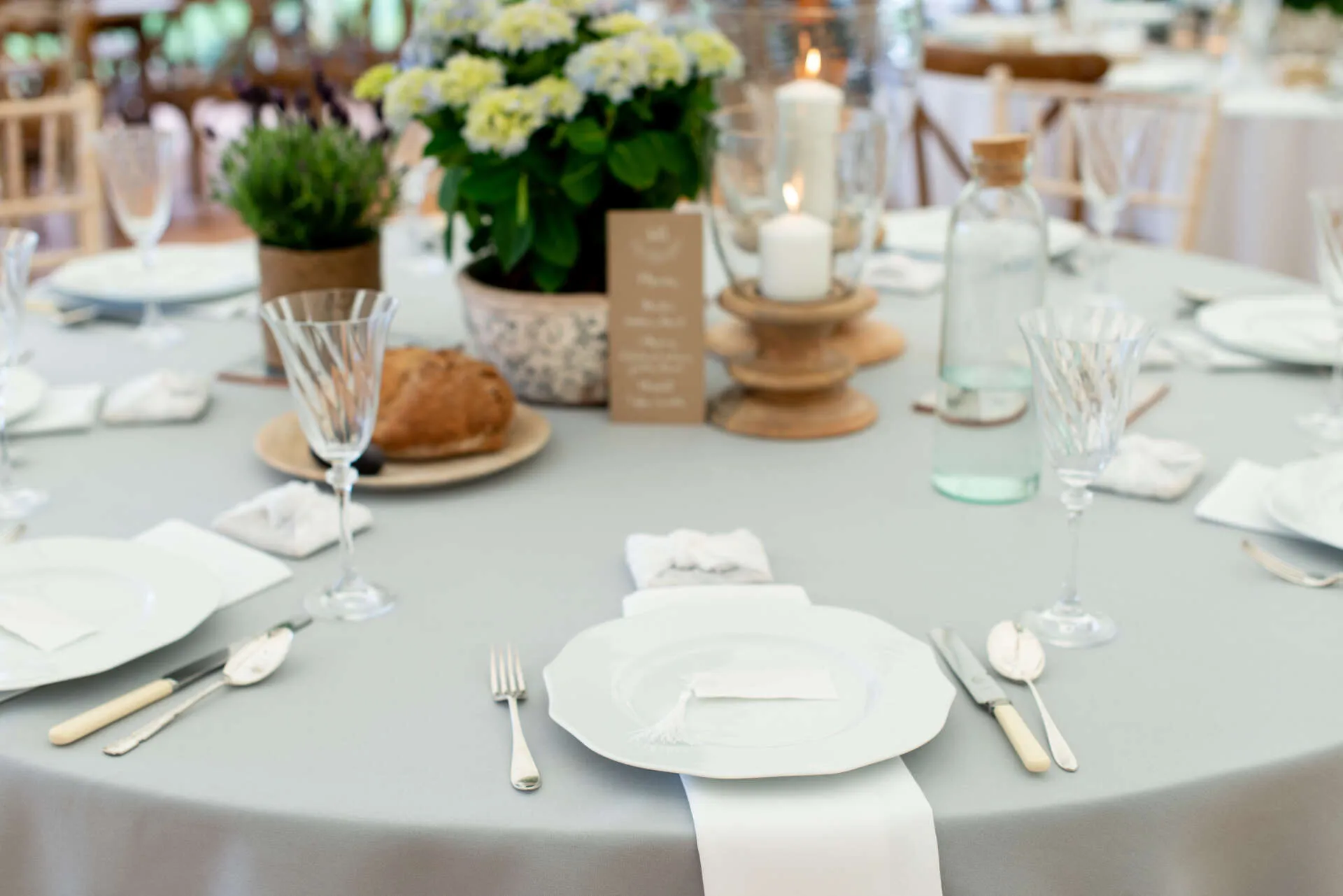 Solid Colour Round Tablecloth