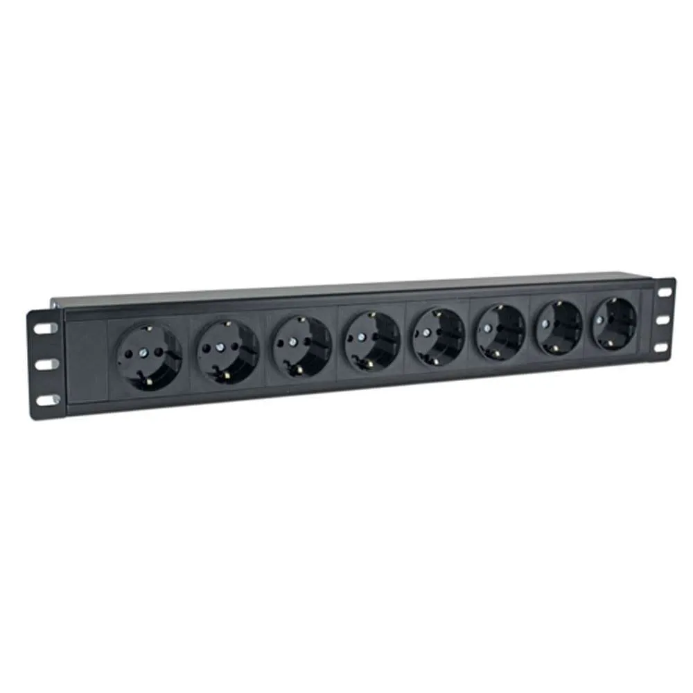 240V Schuko Power Strip (European) - 8-way