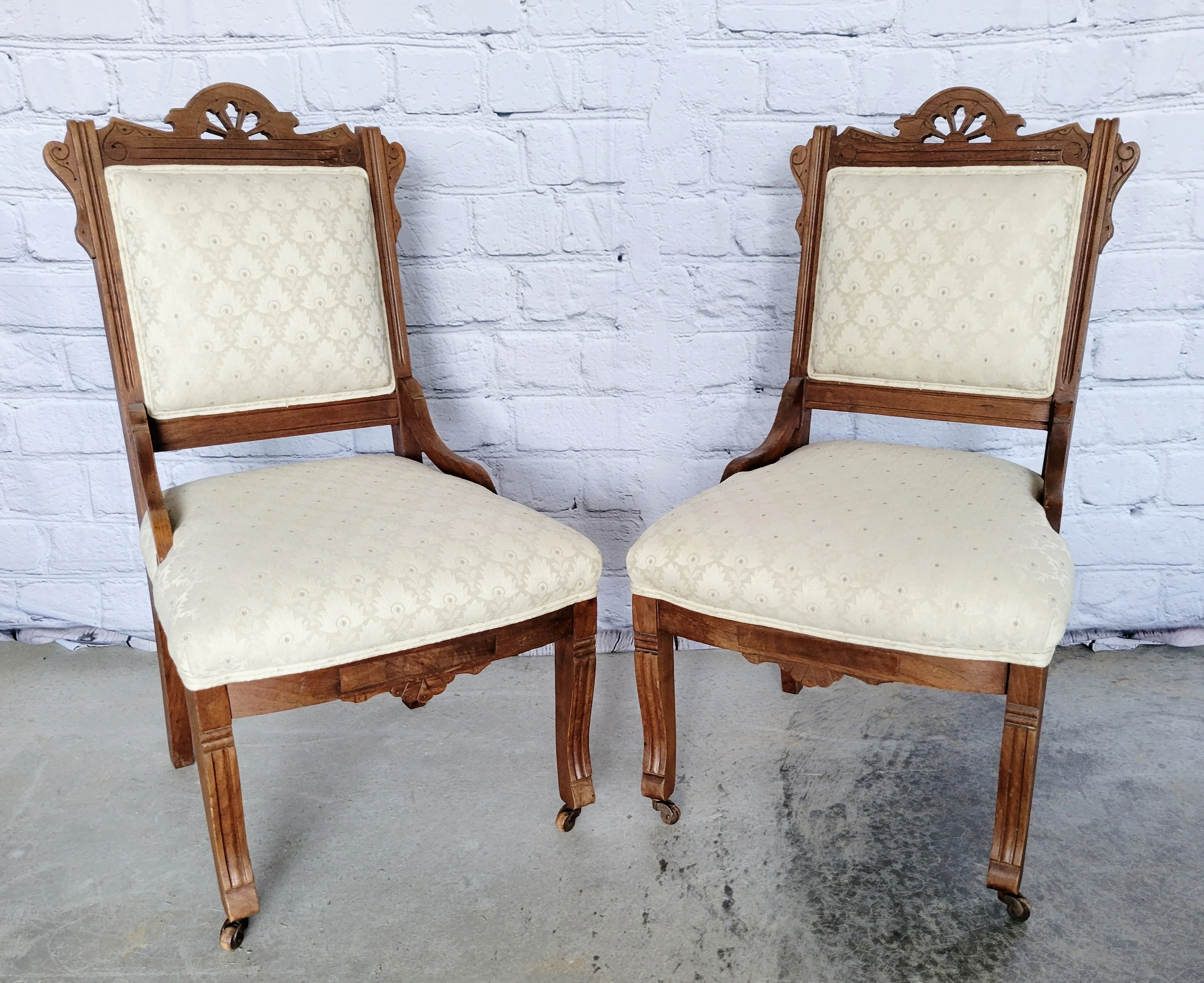 Antique White Chairs (Pair)