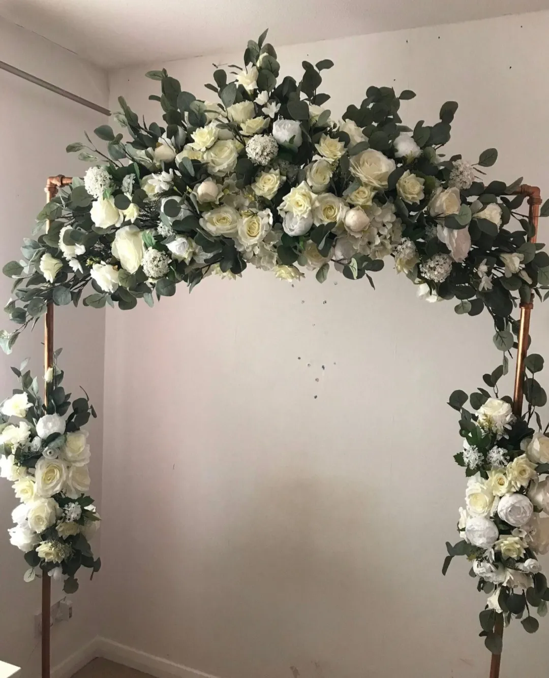 Cream and White Rose Arch Flower Arrangement
