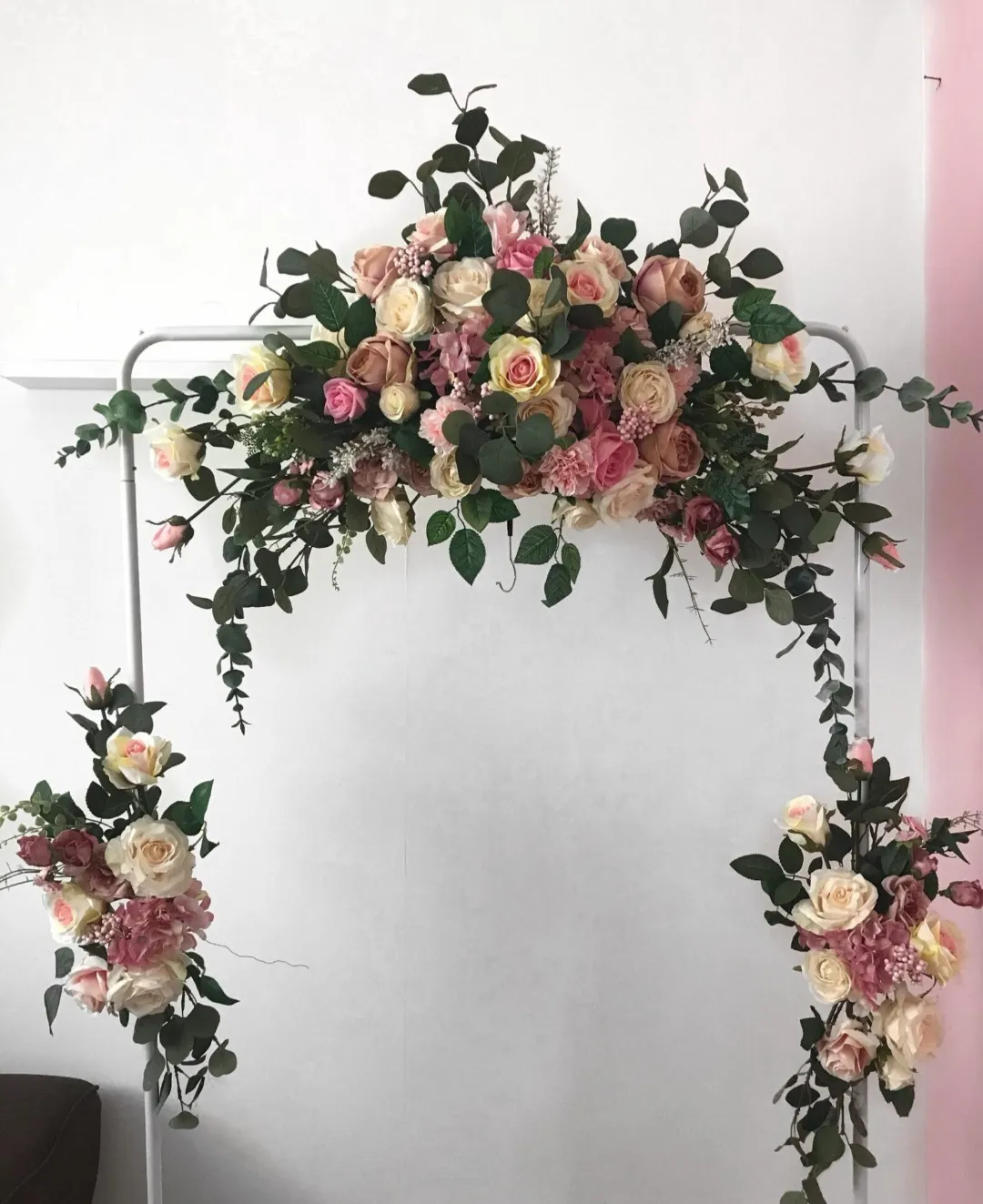 Blush Pink and Cream Flower Archway Set