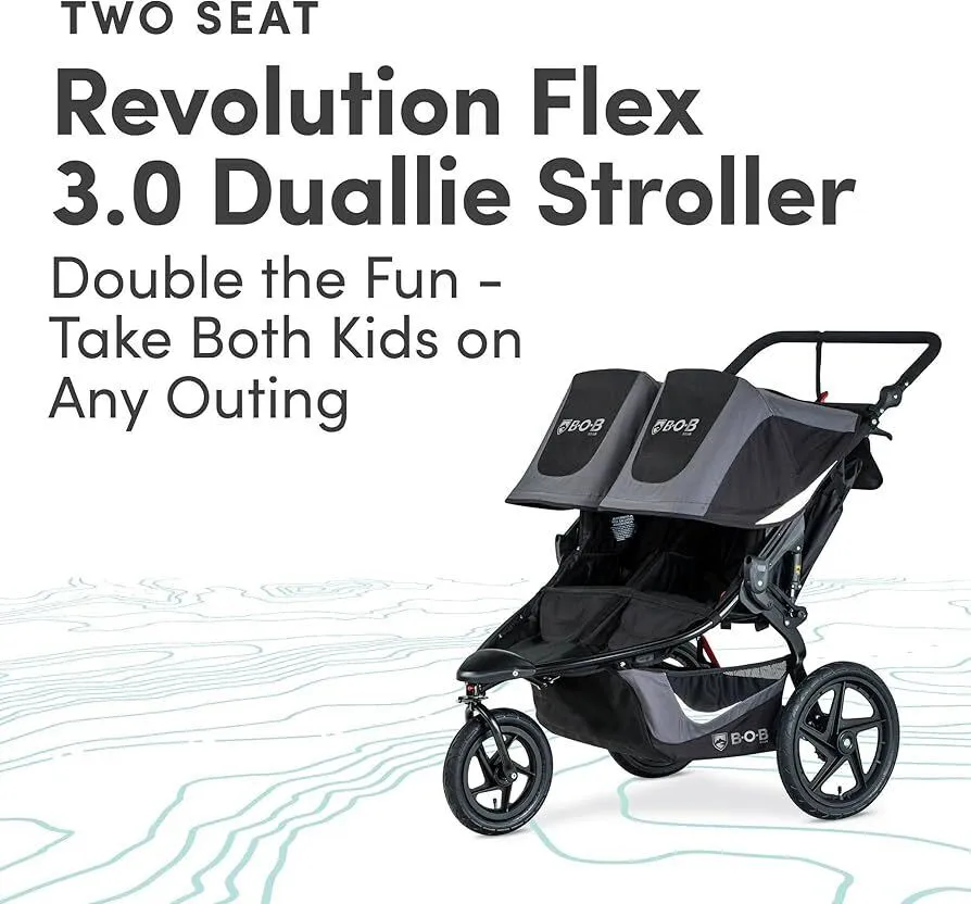 Bob 2.0 Double Stroller (50lbs per seat) (Disneyland Compliant Stroller Rental)
