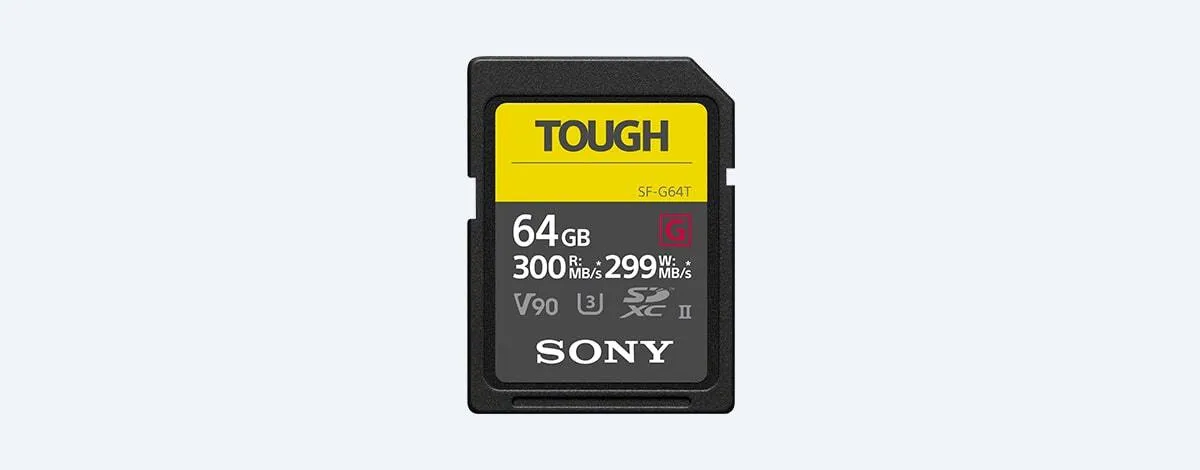 Sony SF-G Series TOUGH UHS-II  64GB SD Memory Cards