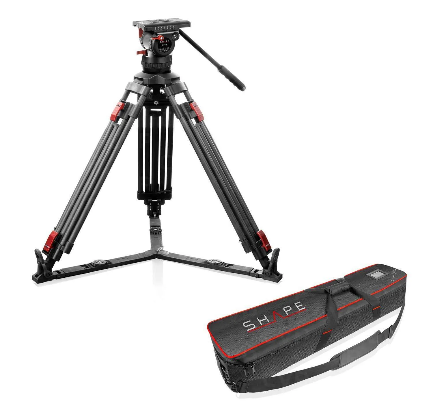 Teris Carbon Fiber 100mm Tripod 18KG payload