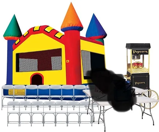 Bounce House Package with Popcorn Machine