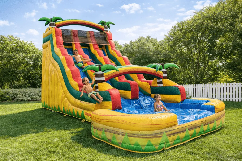 Tropical Dual Lane Water Slide